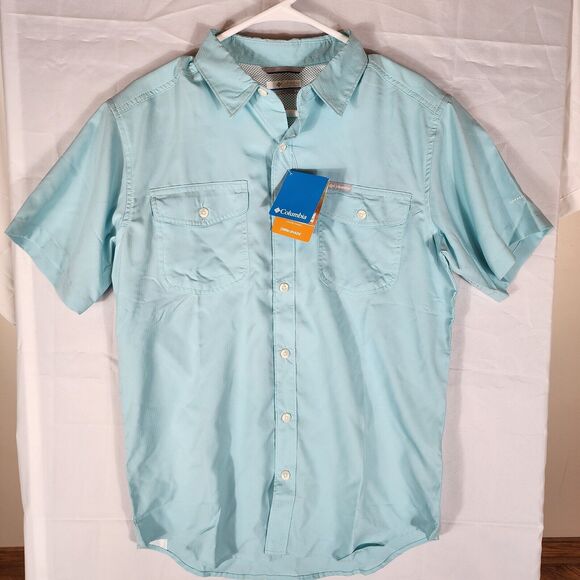 Columbia Utilizer II Solid Short Sleeve Shirt, Color Spray, Men’s Size Small B15 - Picture 3 of 12